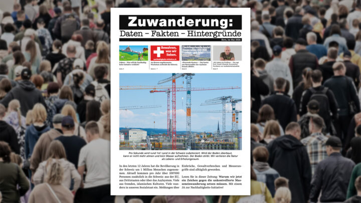 SVP Schweiz Keine 10 Millionen Schweiz Nachhaltigkeits Initiative 
